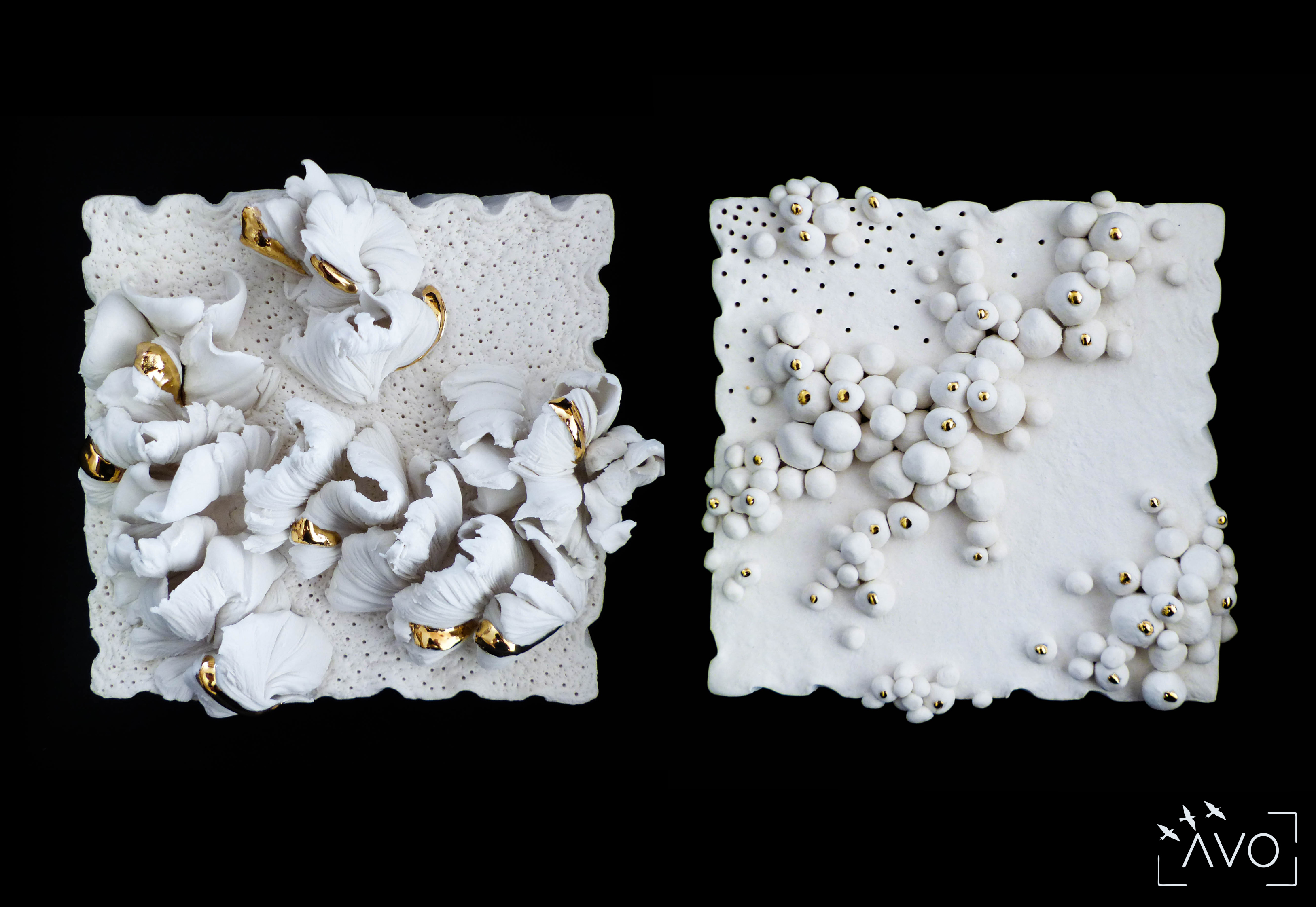 les carrés céramique porcelaine st pierre d'allevard stage cours atelier papier céramique art corail paysage mer